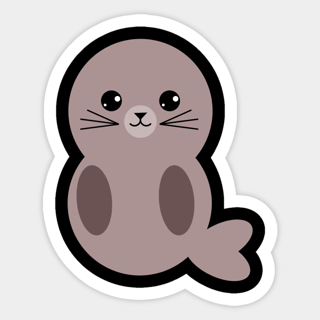 Kawaii Seal Animal Lover Seal Trainer Animal Keeper Gift Sticker by twizzler3b